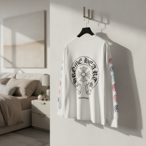 Chrome Hearts White Long Sleeve Graphic T-Shirt