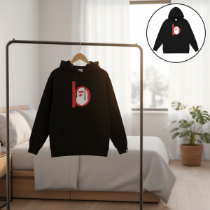 A Bathing Ape Black Logo Print Hoodie