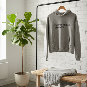 Enfants Riches Deprimes Grey Distressed Hoodie Sweater