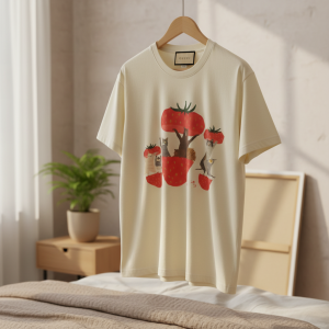 Gucci Strawberry Animal Print Cotton T-Shirt