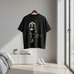 Saint Michael Black Graphic Sports T-Shirt
