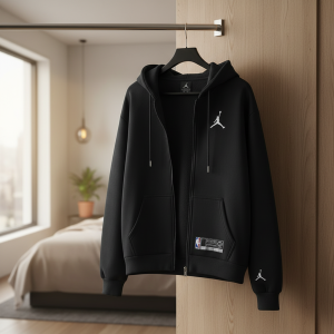 Nike Air Jordan Black Zip Up Hoodie Sweater