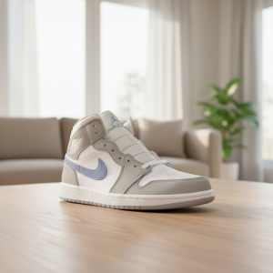 Nike Air Jordan 1 Grey White Blue High Sneakers