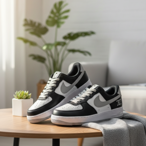 Nike Air Force 1 Black White Sneakers