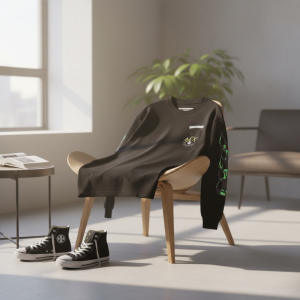 Chrome Hearts Stay Fast Graphic Black Long Sleeve T-Shirt