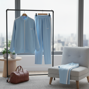 Palm Angels Light Blue Tracksuit Set