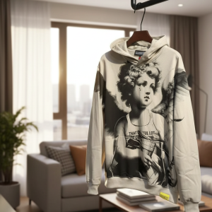 ALOCS Angel Graphic Streetwear Hoodie Pullover Sweater