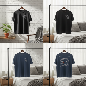 Amiri Panther Print Casual Cotton T-Shirt