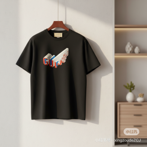 Gucci 3D Logo Black Cotton T-Shirt