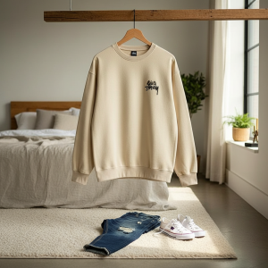 Stussy Beige Graphic Print Sweatshirt Crewneck