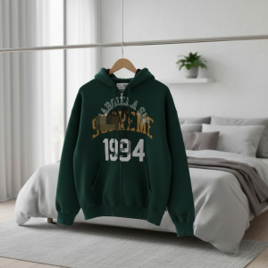 Nike Green Zip Hoodie Streetwear 1994 Pullover Jacket