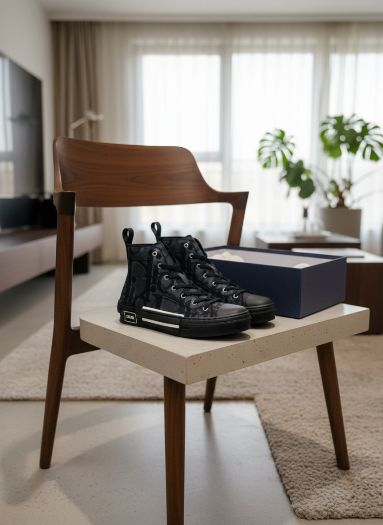 Dior - B23 High Top Black Canvas Sneakers - Shoes - Buy at Kakobuy Spreads