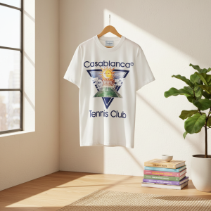 Casablanca Tennis Club Graphic White T-Shirt