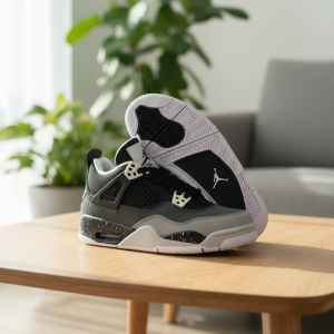 Nike Air Jordan 4 Retro Black Grey Sneakers