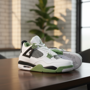 Nike Air Retro 4 Green White Sneakers