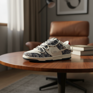 Nike Dior Low Top Casual Sneakers White Blue