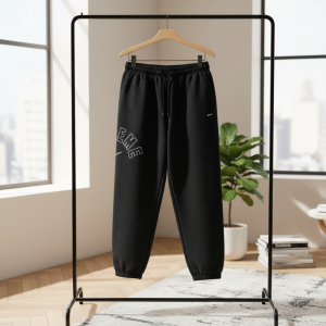Supreme Black Casual Sweatpants for Men