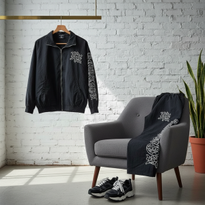 Mixed Emotion Black Streetwear Tracksuit for Men