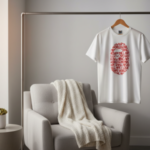 A Bathing Ape Red Graphic Logo White T-Shirt
