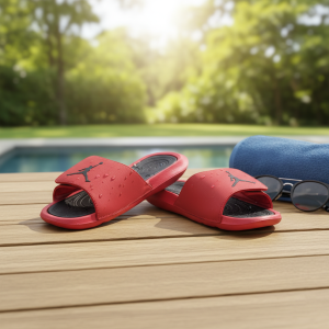 Nike Red Slide Sandals Casual Comfort Footwear