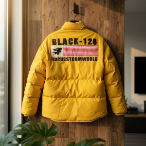 JacketsMr.gnight Yellow Oversized Puffer Jacket Men Streetwear