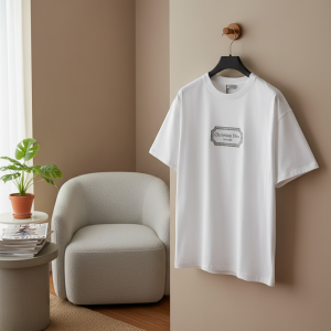 Dior Classic White Cotton Logo Print T-Shirt