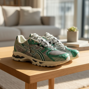 ASICS Gel Kayano Green Silver Running Shoes