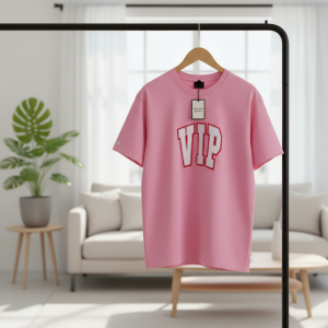 Balenciaga Pink VIP Graphic Cotton T-Shirt