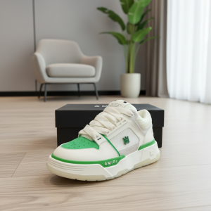 Amiri Green White Low Top Sneakers