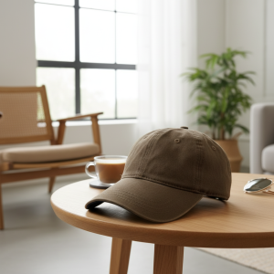 Miu Miu Brown Navy Cotton Baseball Cap