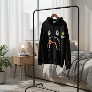 A Bathing Ape Shark Mouth Black Hoodie