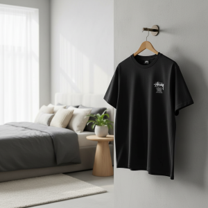 Stussy Classic Gear Black Graphic T-Shirt