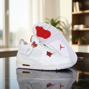 Nike Air Retro 4 White Red Men’s Sneakers