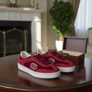 Gucci Velvet Red Casual Sneakers Shoes