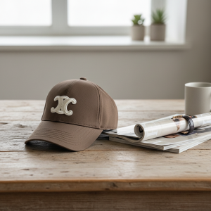 Celine Brown Logo Baseball Cap for Men