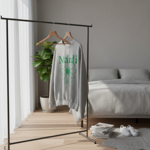 Mardi Mercredi Gray Daisy Print Sweatshirt