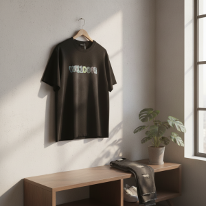 WE11DONE Black Graphic Logo Cotton T-Shirt