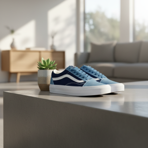 Vans Old Skool Blue Suede Skate Shoes