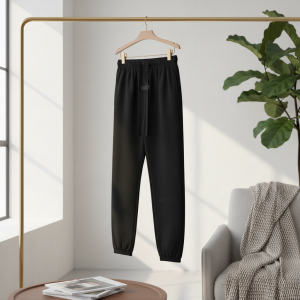 Essentials Black Drawstring Casual Sweatpants