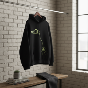 Sp5der Wait Print Black Pullover Hoodie