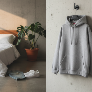 Supreme Grey Logo Pullover Hoodie Sweater
