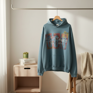 Saint Michael Vintage Graphic Blue Hoodie