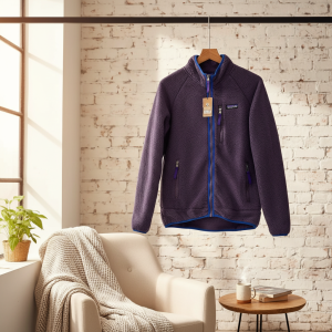 Patagonia Purple Fleece Jacket Men Outdoor Warm