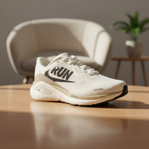 Nike React Run White Beige Running Shoes