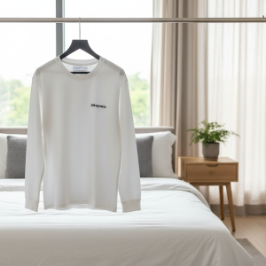 Patagonia Long Sleeve White Cotton T-Shirt for Men