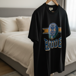 Rhude Cotswolds Logo Black Cotton T-Shirt