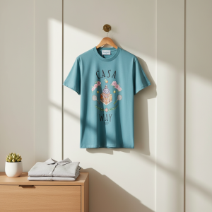 Casablanca Casa Way Blue Graphic T-Shirt