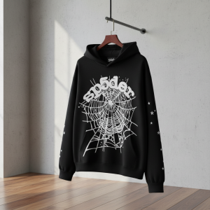 Sp5der Black Spider Web Graphic Hoodie Pullover