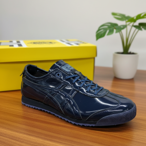 Onitsuka Tiger Mexico 66 Navy Patent Leather Sneakers