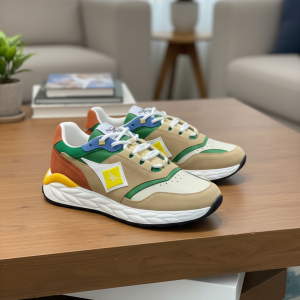 MCM Colorblock Suede Casual Sneakers for Men